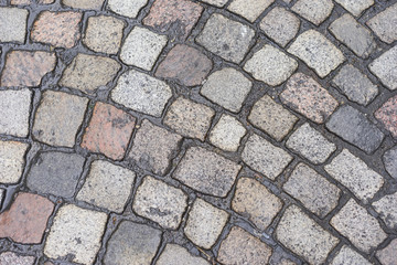 Wet Cobblestone texture Background