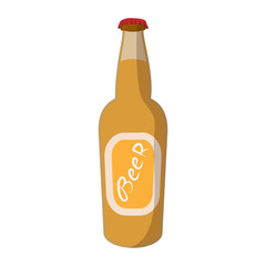 Bottle of beer cartoon icon 