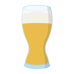 Glass of beer cartoon icon
