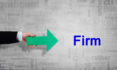 Arrow pointer in hand