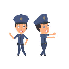 Crazy and Deranged Character Constabulary in strange pose under