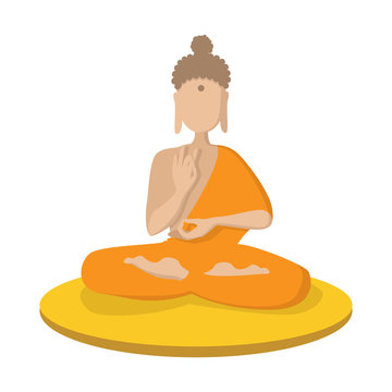 A monk meditating in the lotus position icon 