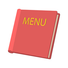 Restaurant menu cartoon icon