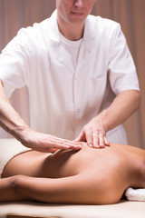 Fototapeta na wymiar Massage on spine