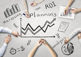 Businessteam working in collaboration