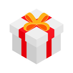 Gift box isometric 3d icon