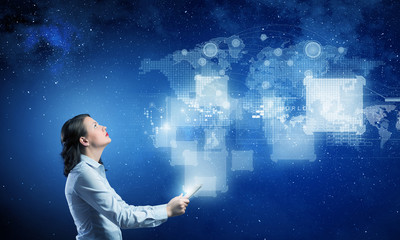 Social network and connection concept