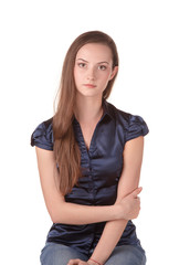 Fototapeta premium Pretty girl serious
