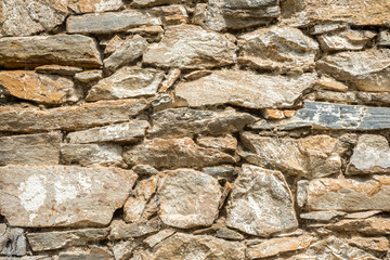 Stone wall texture, background with copy space