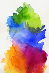 aquarell regenbogen abstrakt verlauf