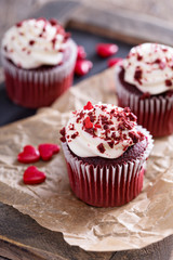 Red velvet cupcakes for Valentines day