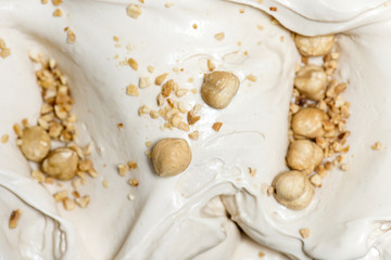bowl of ice cream with various flavors, chocolate, cherry, vanil