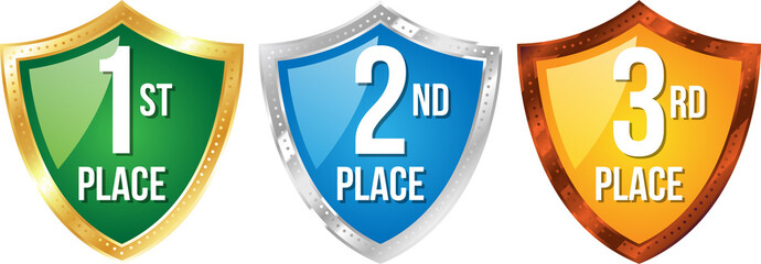 1st, 2nd and 3rd Place Award Icons