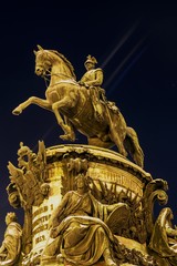 a monument to the Russian Emperor Nicholas I in St. Petersburg