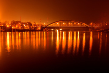 Fototapeta na wymiar Jerusalem Brücke in Magdeburg