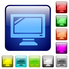 Color monitor square buttons