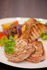 Pork chop with vegetable