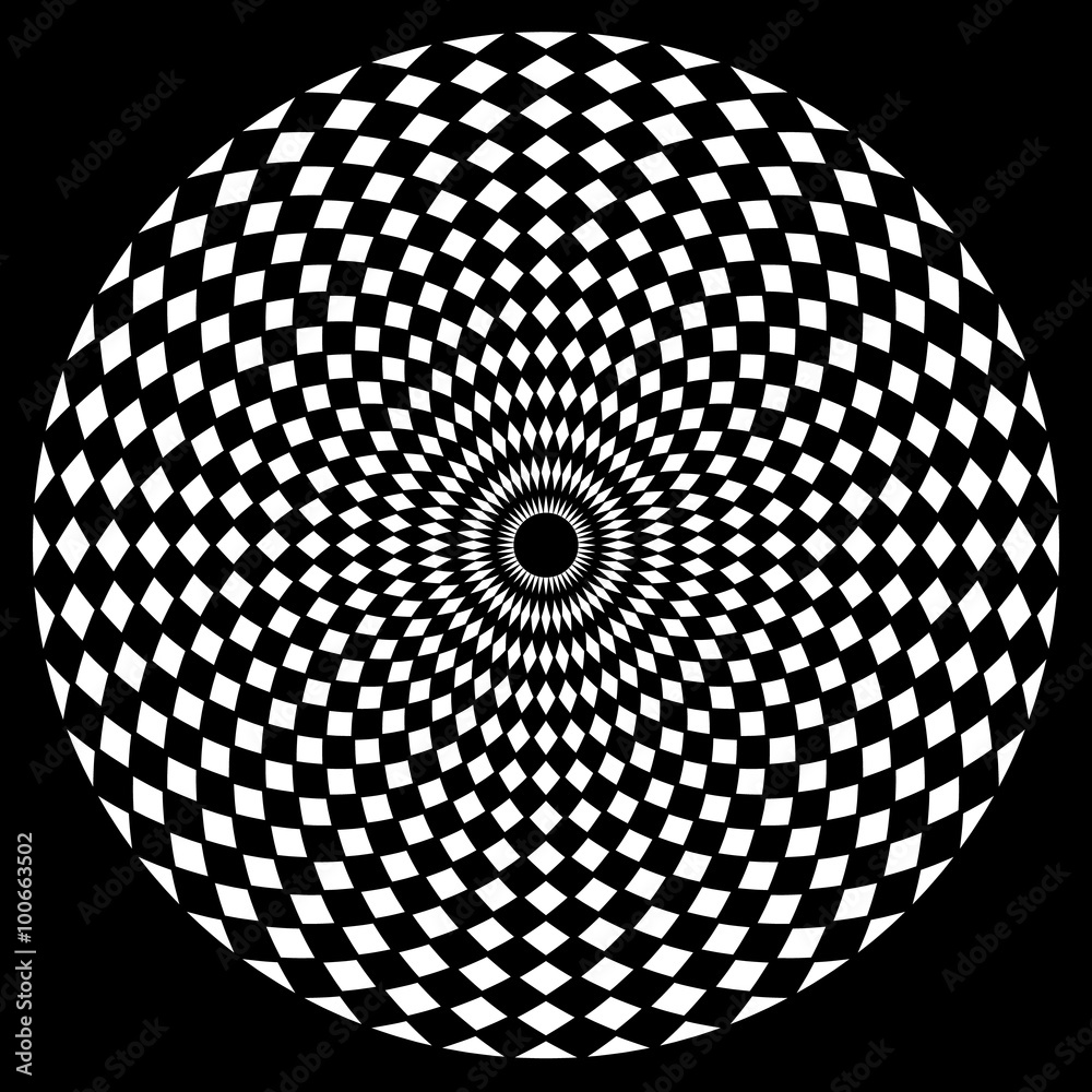 Aufkleber Abstract circle element with pattern texture. Vector.