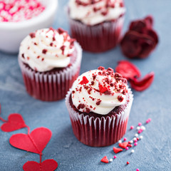 Red velvet cupcakes for Valentines day