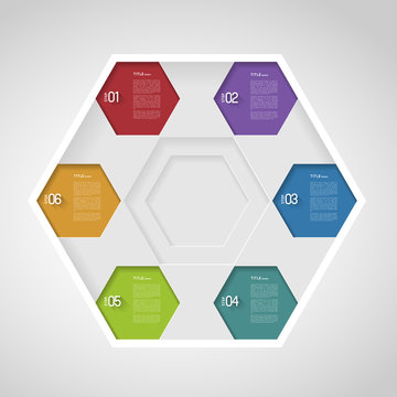 hexagon infographic template