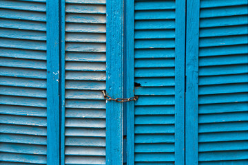 Blue wooden shutters