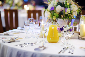 Beautiful table set for some festive event