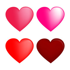 Valentine pink and red heart