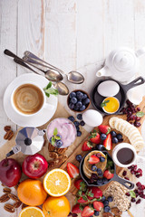 Colorful and tasty breakfast