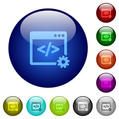 Color web development glass buttons