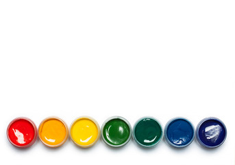 Rainbow gouache isolated