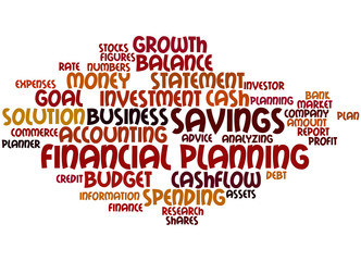 Financial planning, word cloud concept 3