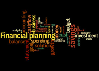 Financial planning, word cloud concept 4