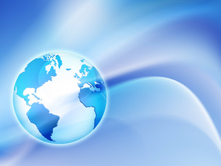 Best Internet Concept of global business. Globe, glowing lines on technological background. Electronics, Wi-Fi, rays, symbols Internet, television, mobile and satellite communications