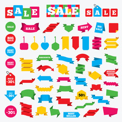 Sale icons. Best choice, price symbols