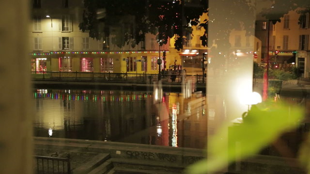 View of Canal St. Martin in Paris, France