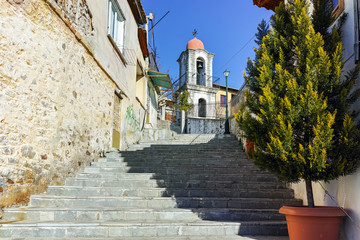 Fototapeta na wymiar Stone orthodox church in old town of Xanthi, East Macedonia and Thrace, Greece