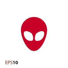 Alien face icon for web and mobile