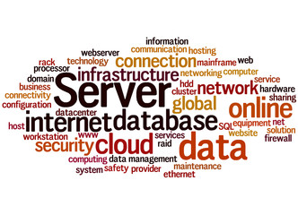 Server, word cloud concept