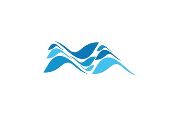 letter M wave water logo
