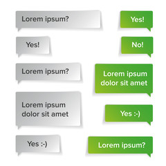 Vector conversation speech bubbles green