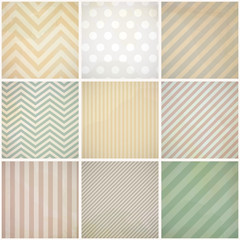 Set of seamless retro patterns with dirt.