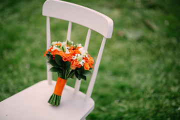 wedding bouquet with roses