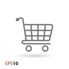 Shopping trolley icon for web and mobile