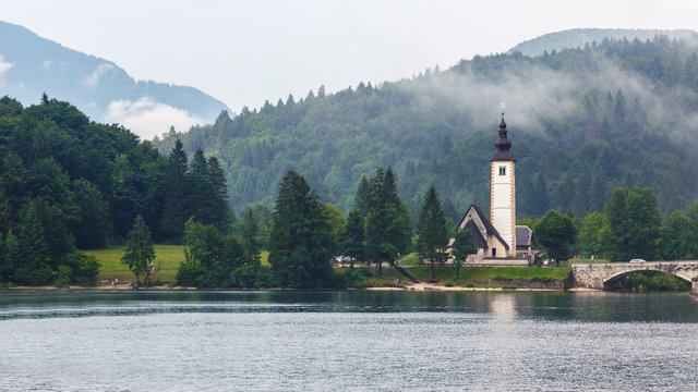 Bohinj Lake in summer