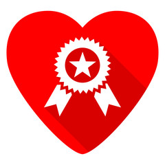 award red heart valentine flat icon