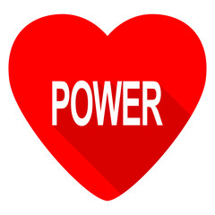power red heart valentine flat icon