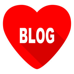 blog red heart valentine flat icon