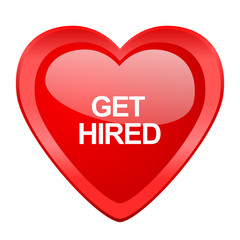 get higreen red heart valentine glossy web icon