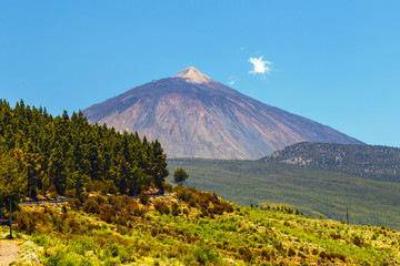 Naklejka na ściany i meble View of the Volcano El Teide in Tenerife, Canary Islands, Spain