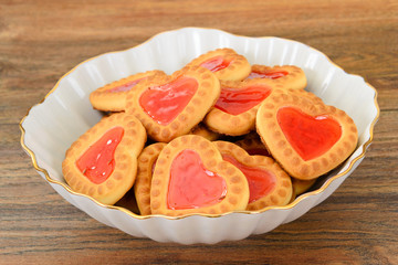 Cookies in the Shape of Hearts.